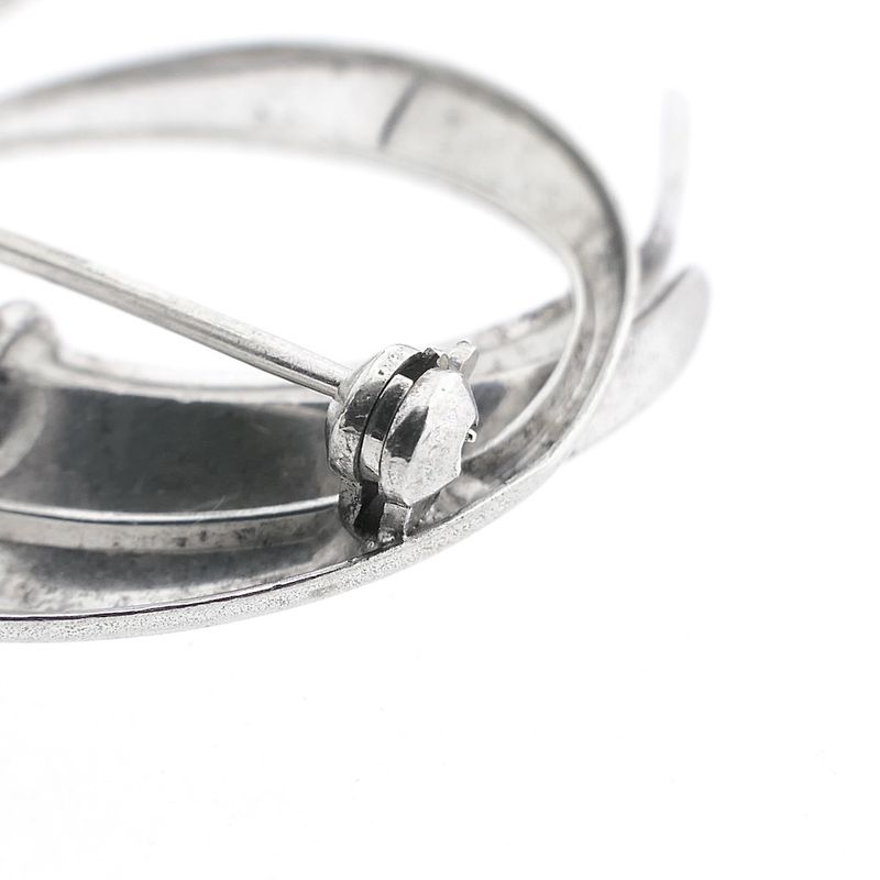 Image 7 of Silver Crescent Moon-Shaped Brooch