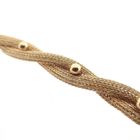 Image 5 of Vintage gold braided foxtail link bracelet