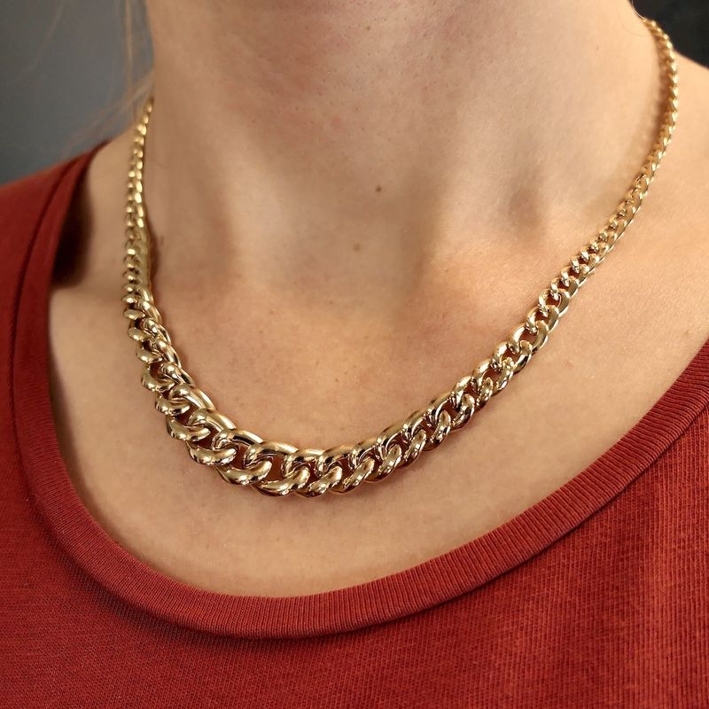 Image 4 of Gold gourmet link necklace