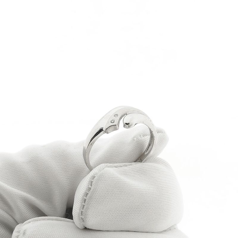 Image 8 of White gold ring with diamond | 0.015 ct.