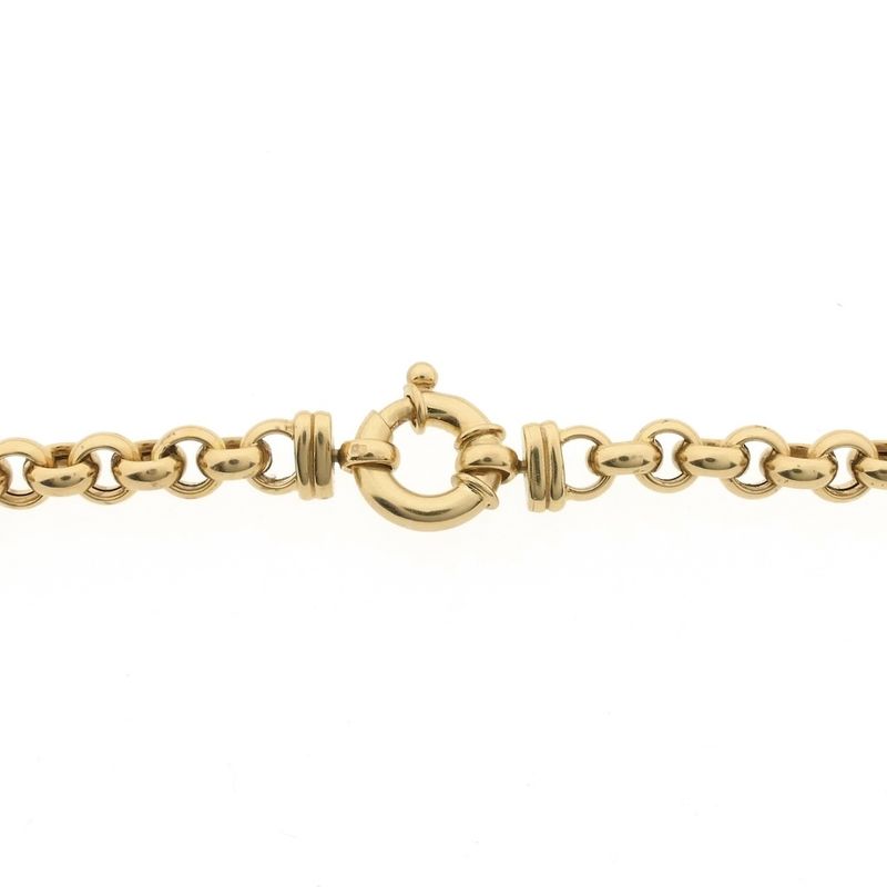 Image 7 of Gold jasseron link chain; 45.5 cm