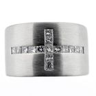 Image 3 of White gold ring with cross of diamonds 0.60 ct.