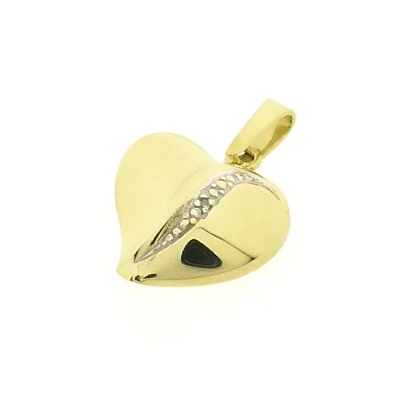 Image 7 of Gold heart pendant with diamond | 0.005 ct.