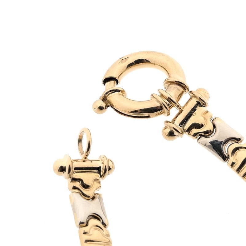 Image 6 of Two-tone gold fantasy link bracelet | 19 cm