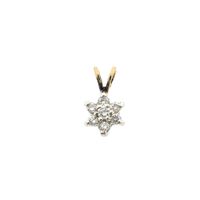 Two-tone gold pendant with diamond | 0.04 ct.