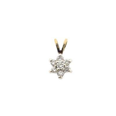 Image 1 of Two-tone gold pendant with diamond | 0.04 ct.