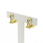 Image 4 of Vintage gold matte clip-on earrings; Ø 13.5