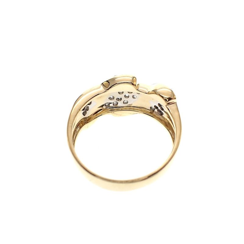 Image 4 of Gold pavé ring set with diamonds; 0.52 ct.