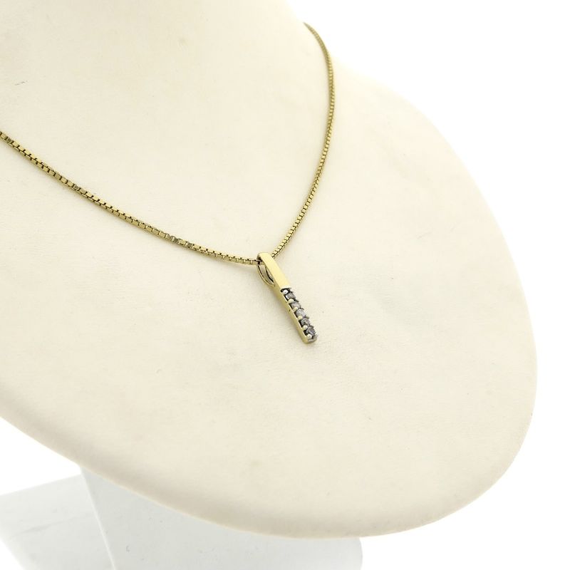 Image 5 of Gold minimalist pendant with zirconia