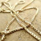 Image 2 of Long gold Venetian link necklace | 70 cm