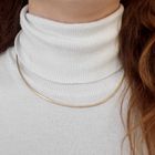 Image 11 of Gold round omega link necklace | 46 cm