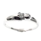 Image 2 of White gold solitaire ring with diamond; 0.14 ct.