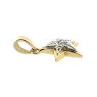 Image 10 of Two-tone gold subtle star pendant with diamond | 0.06 ct.