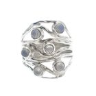 Image 5 of Silver ring with moonstones