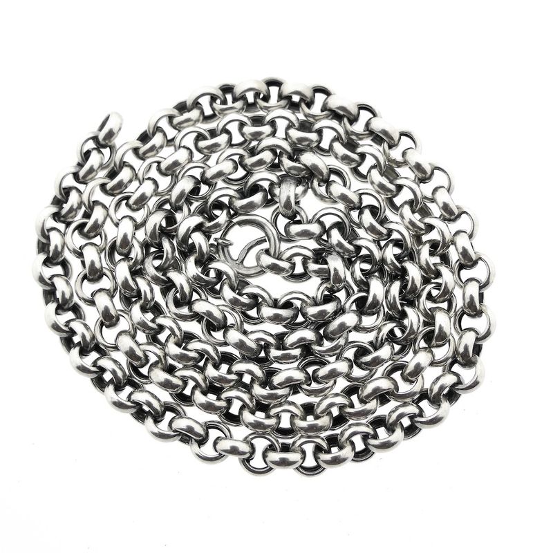 Image 3 of Silver long jasseron necklace | 81 cm