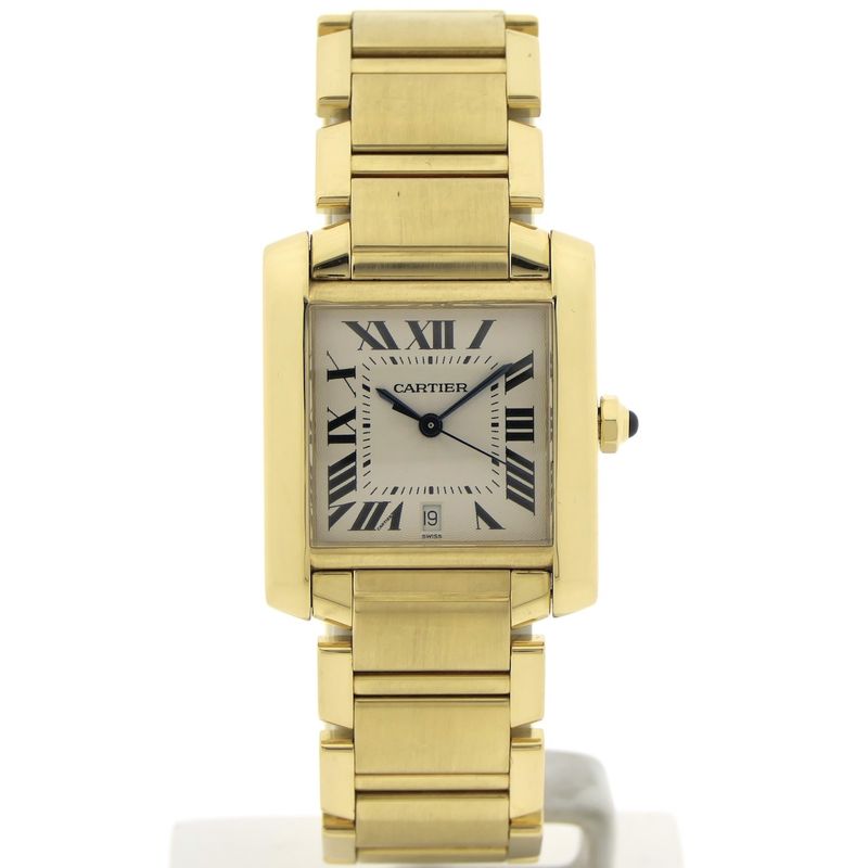 Image 1 of Cartier Tank Française 'Large' 1840; Automatic 18k gold watch