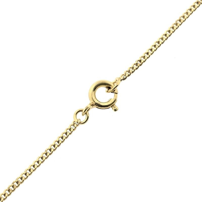 Image 7 of Gold flat gourmet link chain | 60 cm