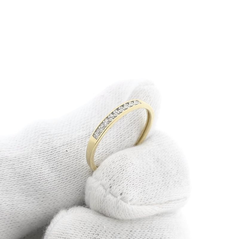 Image 9 of Gold ring with diamonds; 0.045 ct.