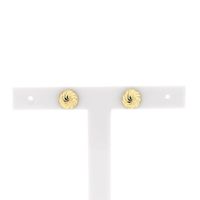 Gold faceted stud earrings