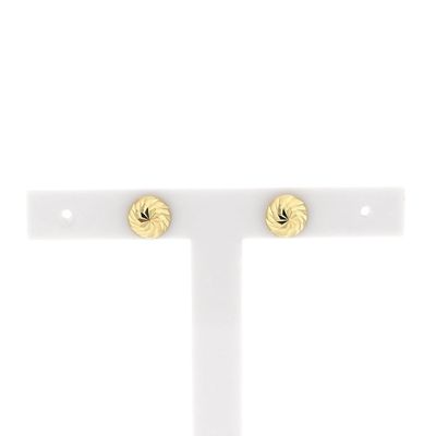 Image 1 of Gold faceted stud earrings