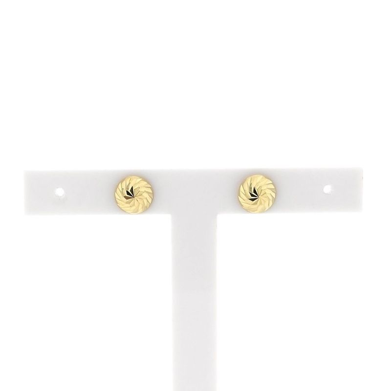 Image 1 of Gold faceted stud earrings