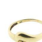Image 7 of Gold solitaire ring with diamond; 0.04 ct.