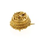 Afbeelding 9 van Antiek gouden broche van een mutsenbel 