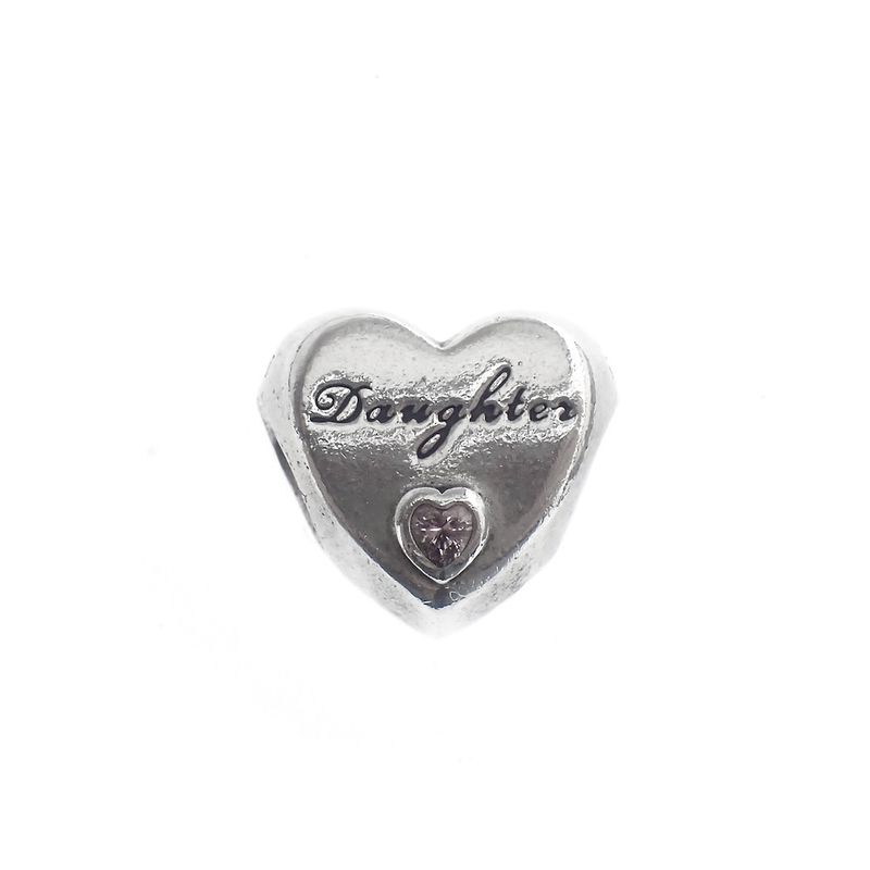 Image 1 of Pandora Moments charm; Silver; Daughter Heart