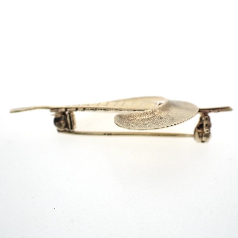 Image 3 of Gold brooch of a feather