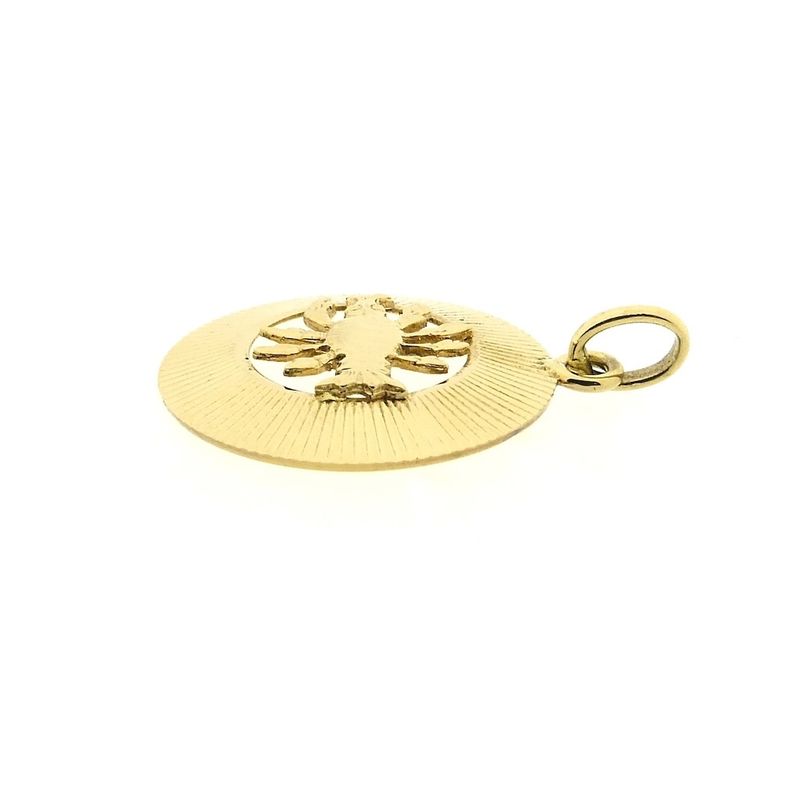 Image 8 of Gold zodiac sign pendant; Cancer | Fabiola