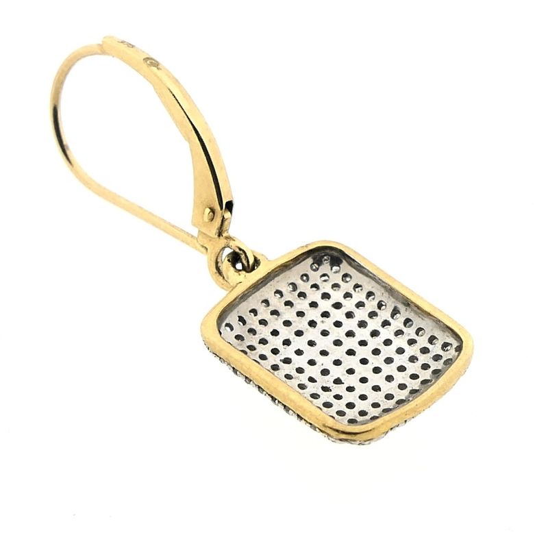 Image 4 of 9 crt. Bicolor stud earrings with diamond | 0.12 ct.