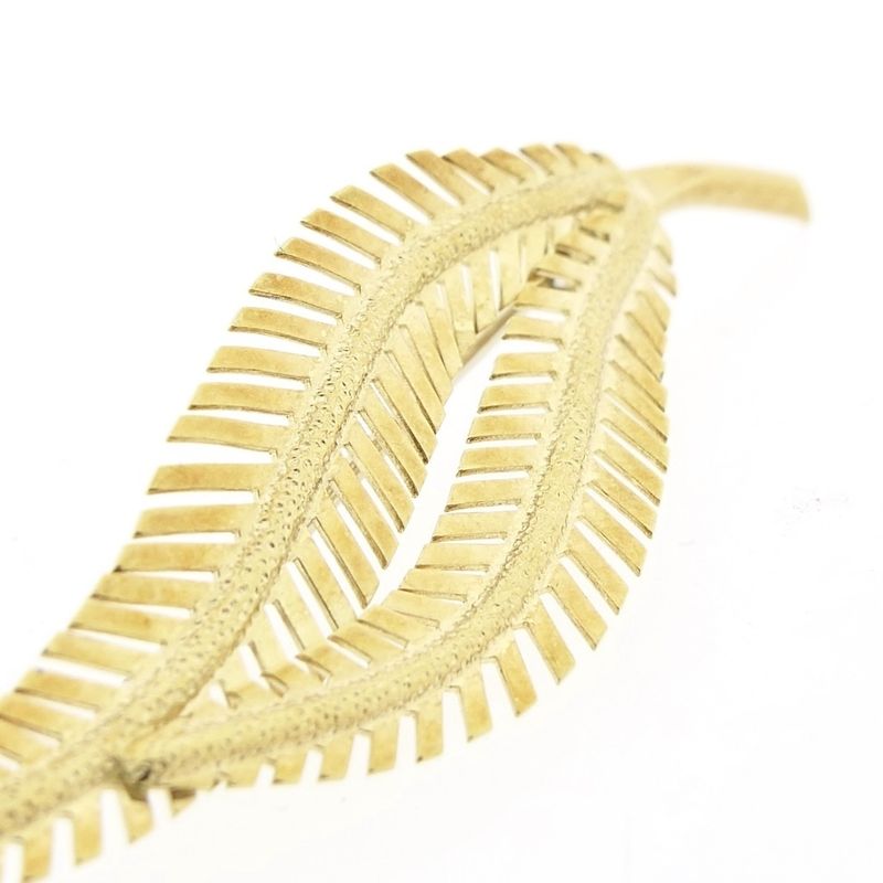 Image 5 of Vintage gold feather brooch