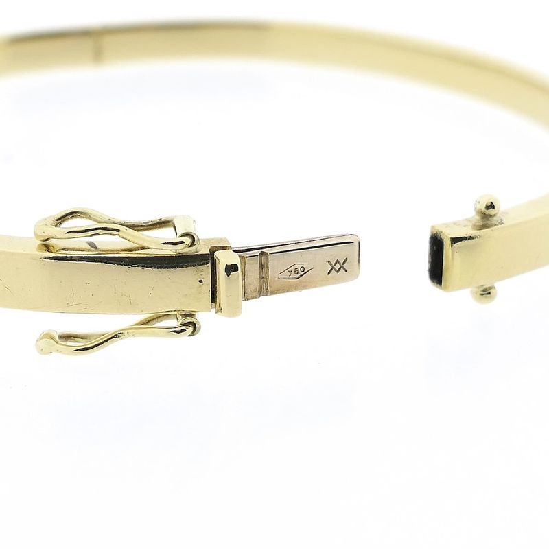 Image 5 of Gold slave bracelet with diamonds; Size S/M