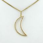 Image 6 of Gold pendant of a moon with zirconia