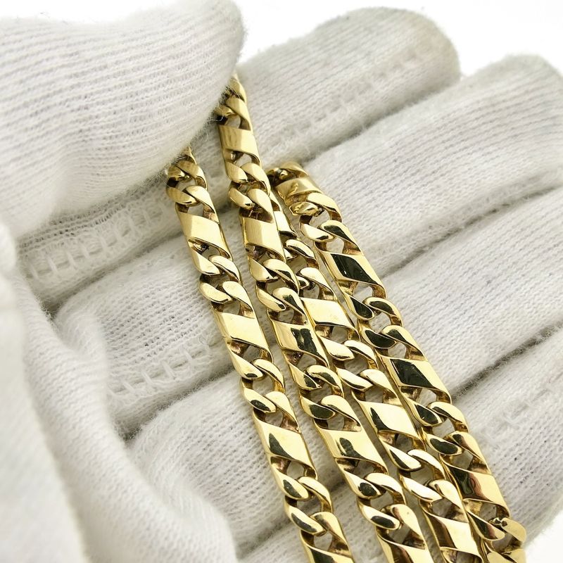 Image 8 of Gold fantasy/gourmet link necklace; Men | 52 cm