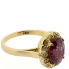 Image 8 of 18-karat gold entourage ring with pink tourmaline and diamond | 0.15 ct.