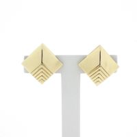 Large gold stud earrings