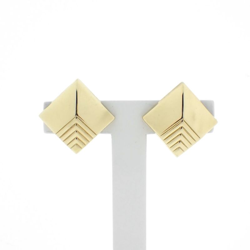 Image 1 of Large gold stud earrings