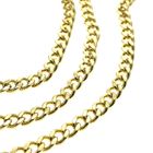 Image 3 of Gold wide gourmet link necklace | 42 cm
