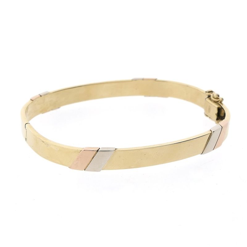 Image 5 of Tricolor gold slave bracelet; Ø 60mm