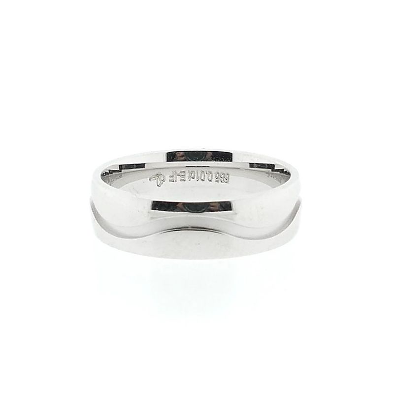 Image 3 of White gold (wedding) ring with diamond; 0.01 ct.