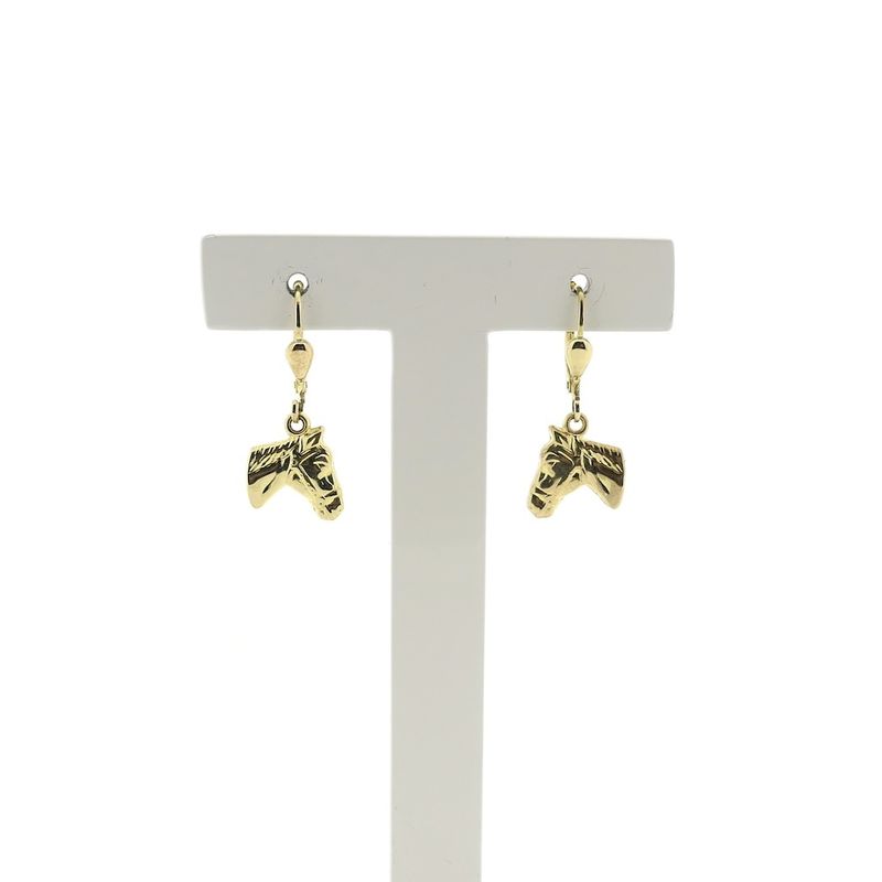 Image 1 of 8 Carat Horse Head Earrings