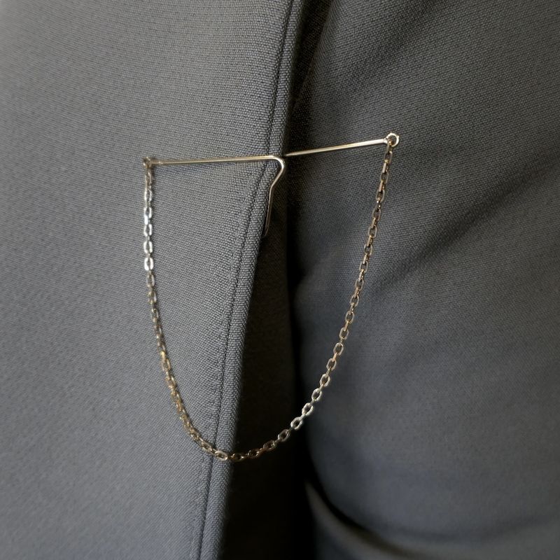 Image 7 of Vintage gold tie chain; Men