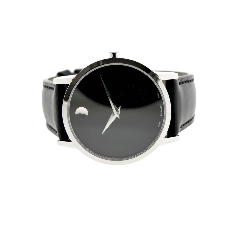 Image 9 of Movado Museum Classic; Steel women's watch with black dial; 0607583