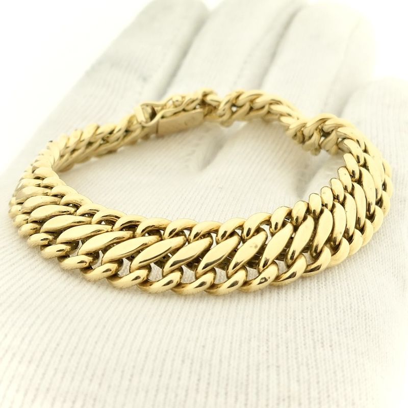 Image 10 of Golden fantasy/gourmet link bracelet | 19 cm
