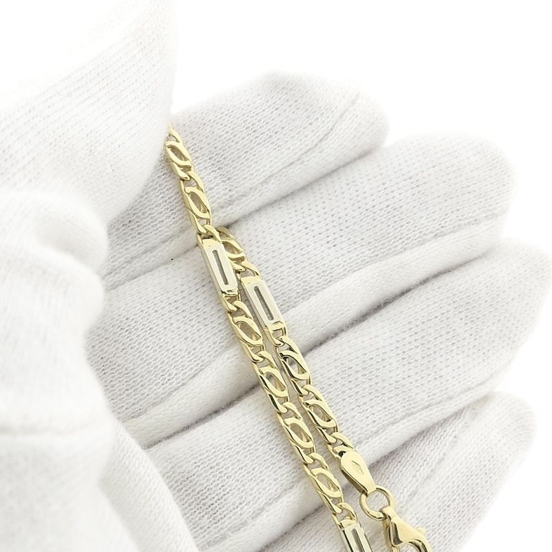 Image 6 of Two-tone gold fantasy link bracelet