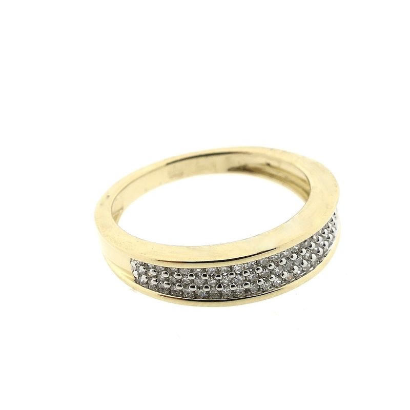 Image 3 of Gold ring pavé set with diamonds; 0.38 ct.