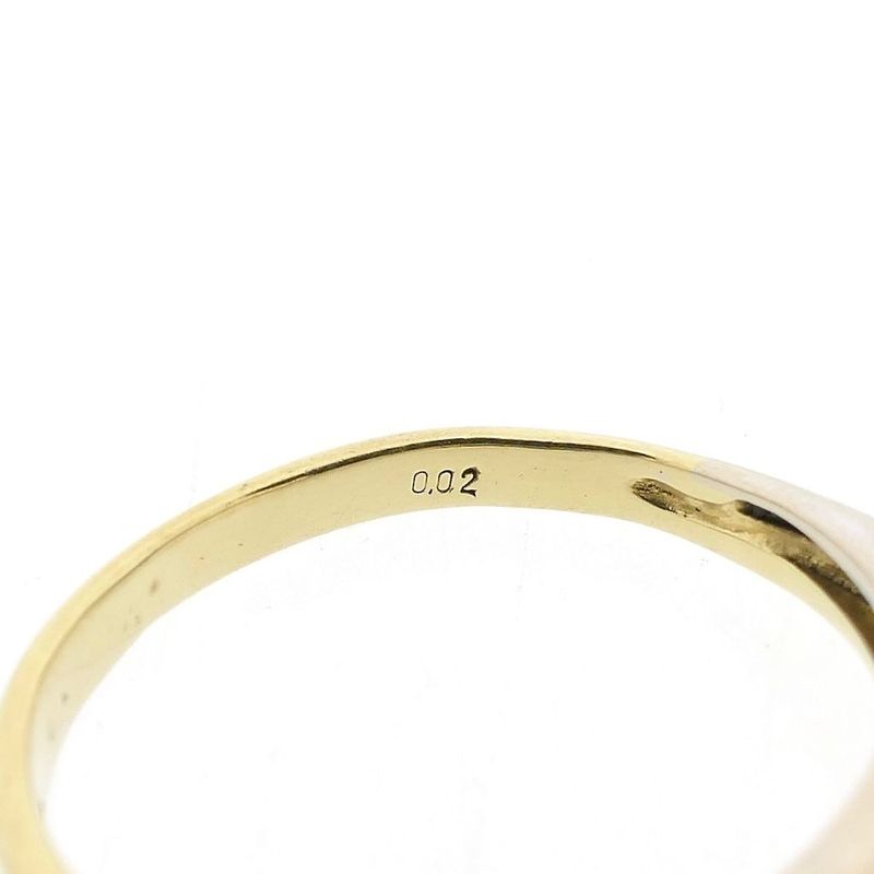 Image 7 of Two-tone gold ring with diamond; 0.02 ct.