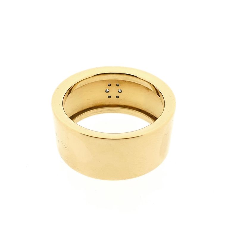 Image 7 of Cartier yellow gold wide ring with diamonds; 0.04 ct.