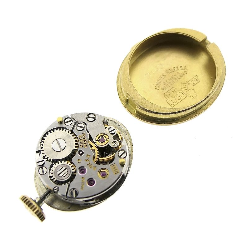 Image 15 of Rolex Precision; 18k gold ladies watch